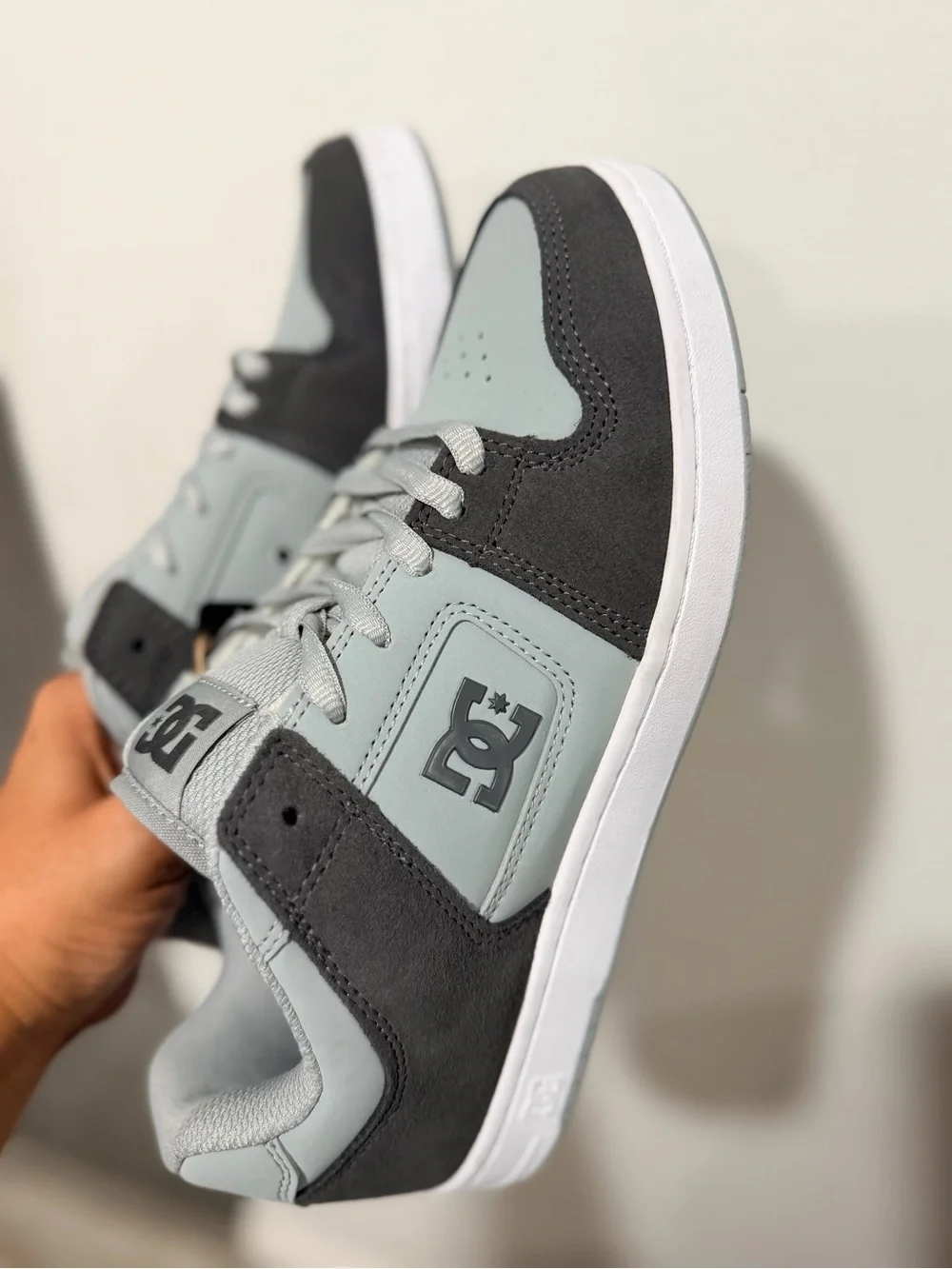 DC Low-Top Skate Sneakers in Light Gray and Dark Gray size US 8.5 men